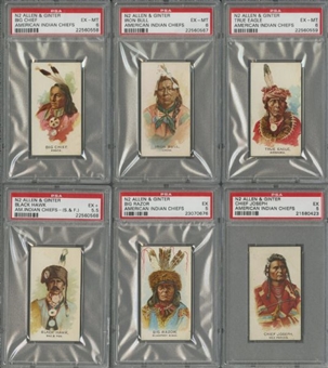 1888 N2 Allen & Ginter "American Indian Chiefs" PSA-Graded Partial Master Set (36/54) Including Error Card